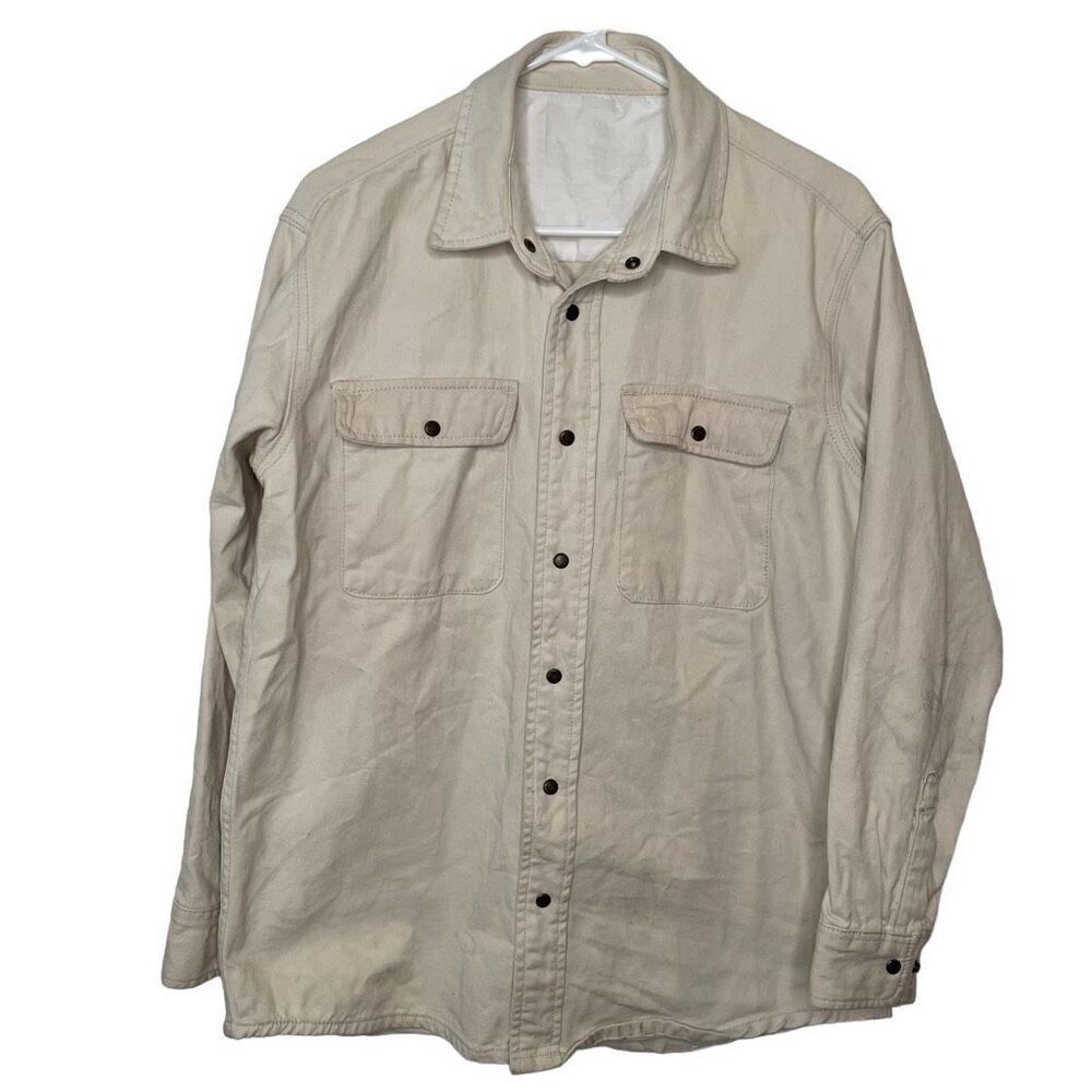 Brandy Melville John Galt Womens Cotton Shacket XS Natural Lightweight Gorpcore